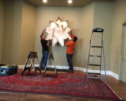 Nine-pointed star designed by Diana Bates is installed